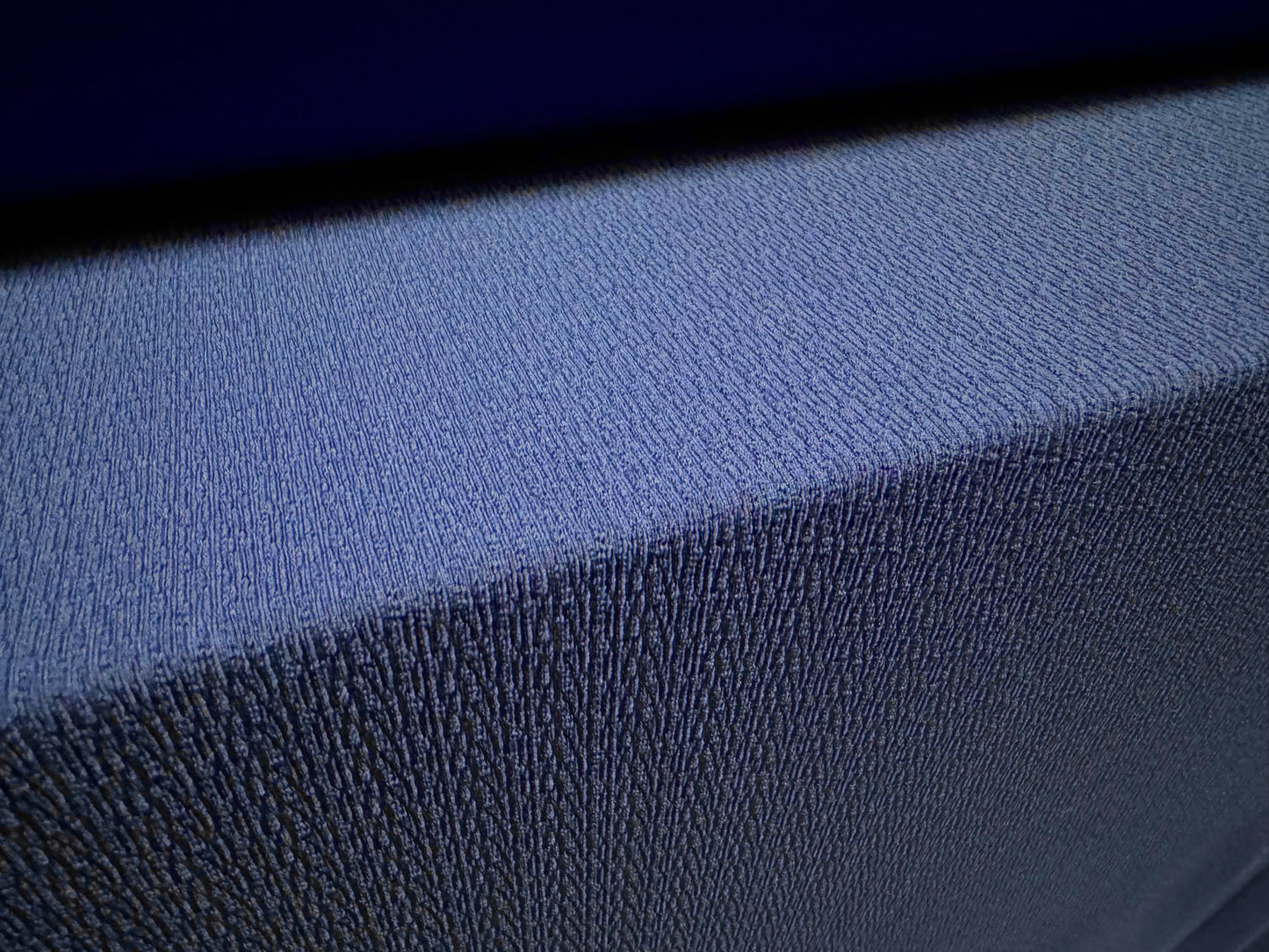 Textured scuba stretch spandex jersey fabric, per metre - tree bark jacquard - royal blue