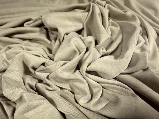 Powder touch single jersey fabric, per metre - plain - limestone