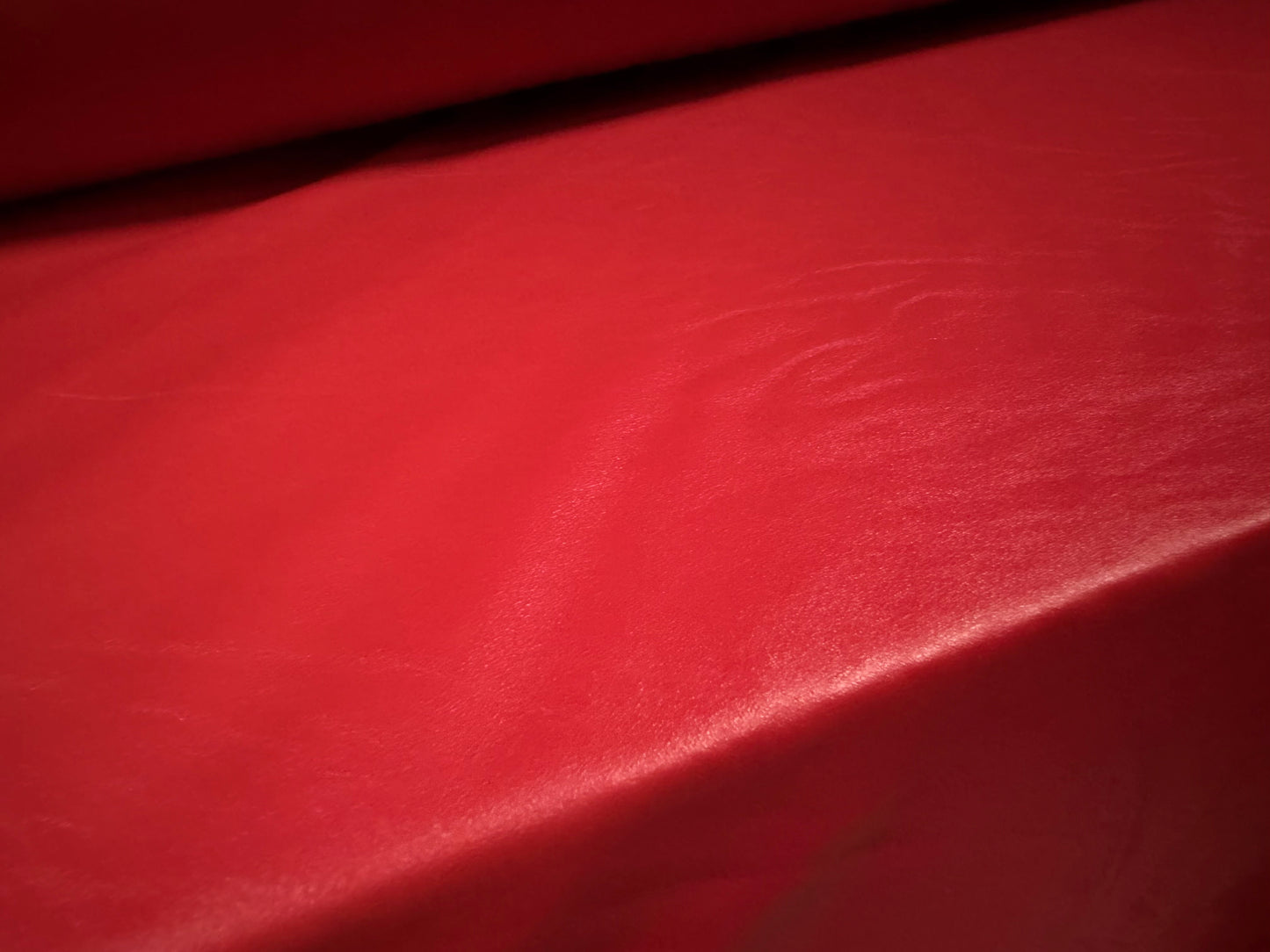 P.U. coated stretch spandex ciré wet look jersey fabric, per metre - plain - matte red