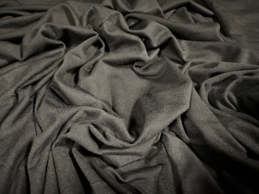 Viscose spandex stretch single jersey fabric, per metre - plain - anthracite