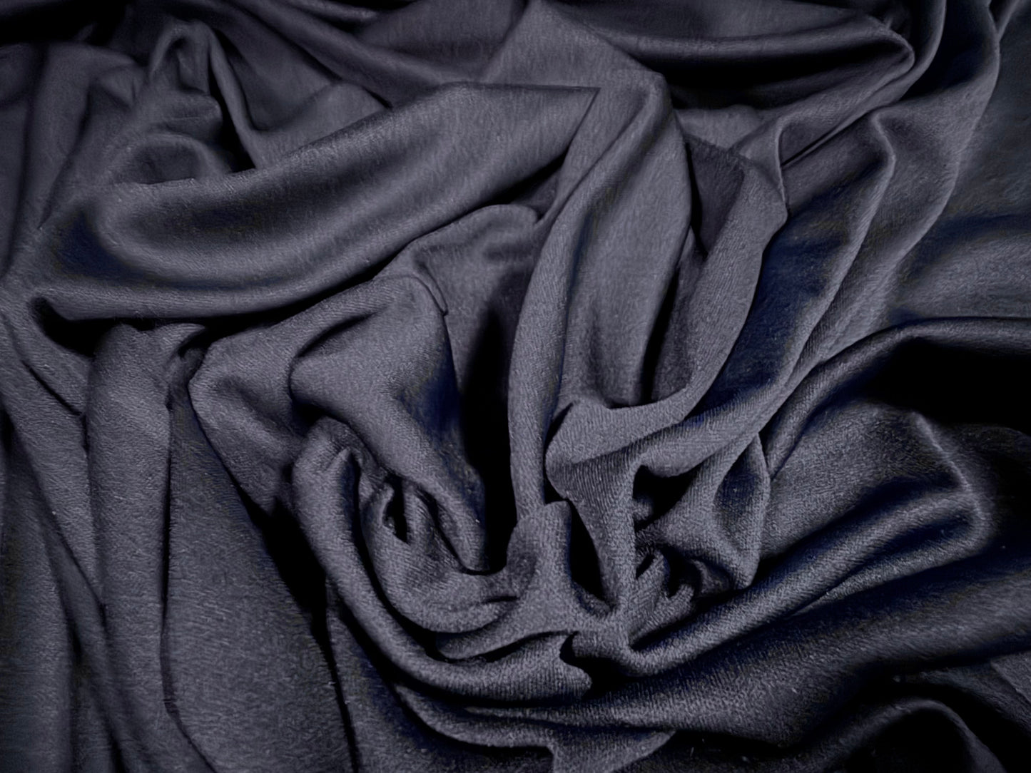 Single jersey fashion fabric, per metre - plain - navy blue