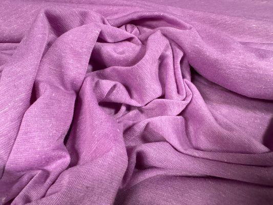 Soft handle single jersey fabric, per metre - slub - lilac