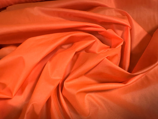 Plain weave nylon fabric, per metre - orange