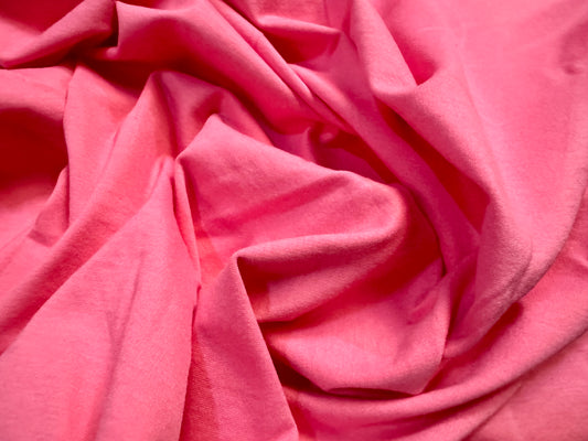 Heavyweight Ponte Roma double jersey stretch spandex fabric, per metre - plain - pink