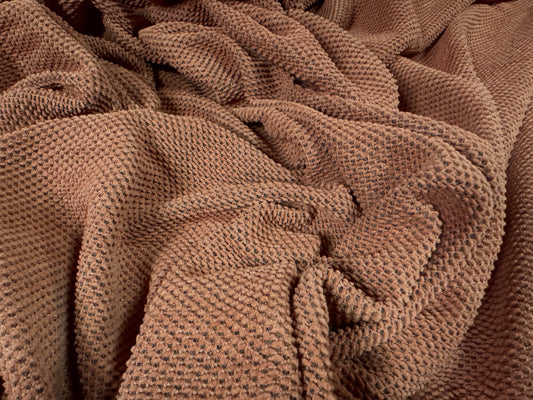Ascot Tweed upholstery fabric, per metre - semi-plain - rust
