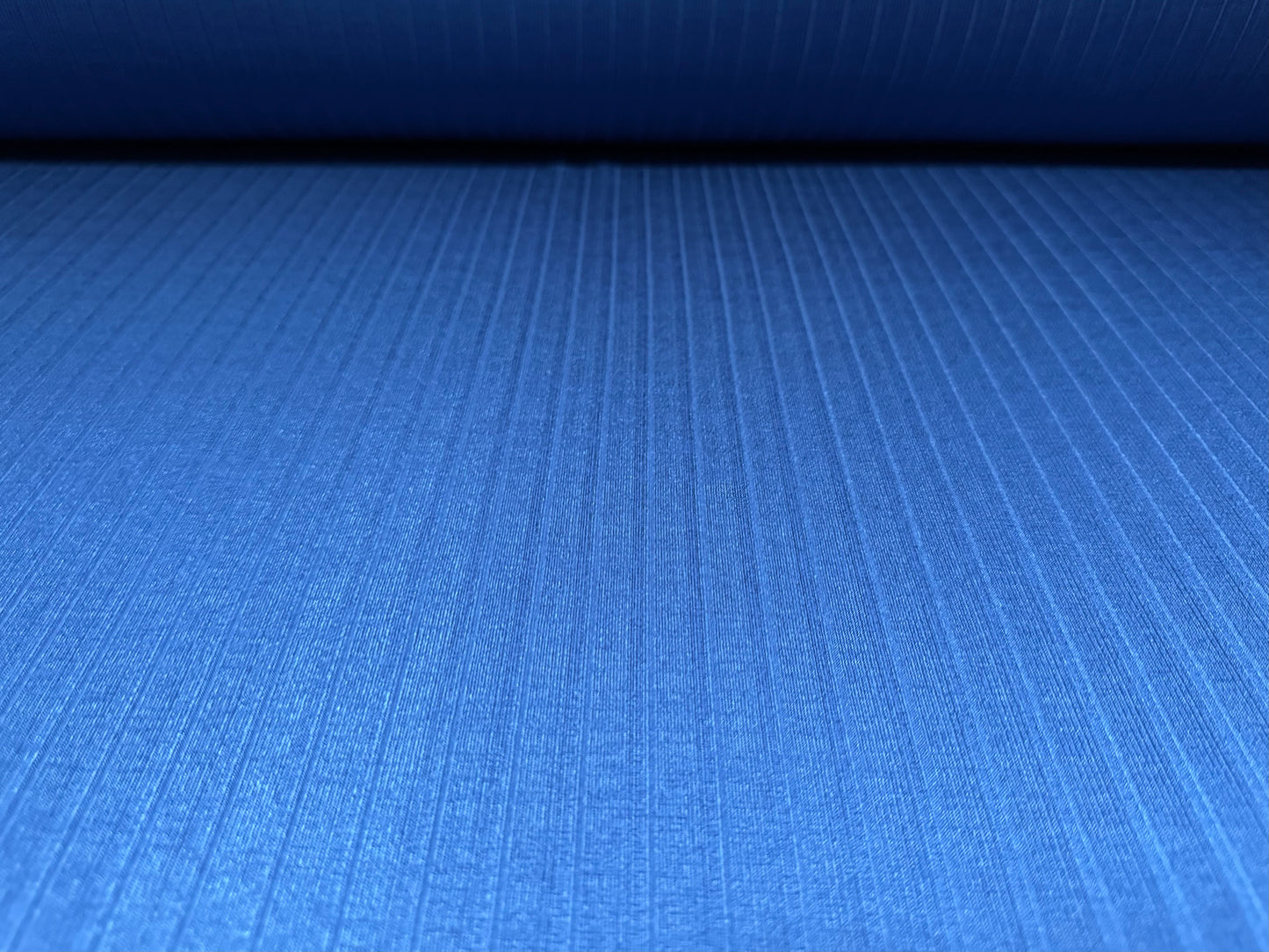 Heavyweight spandex rib jersey fabric, per metre - plain - cobalt blue