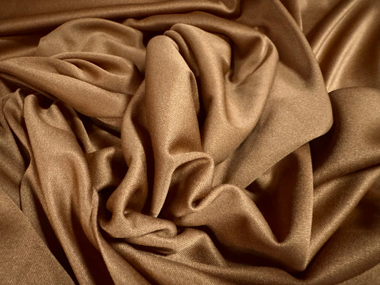Single Jersey fashion fabric, per metre - plain - bronze