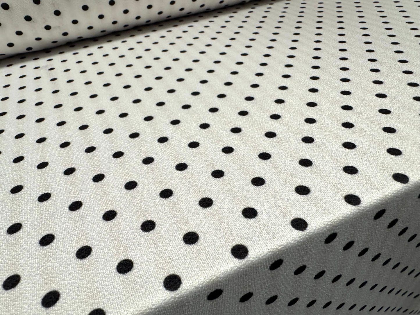 Valentino crepe stretch spandex jersey fabric - per metre - spot print - black & white