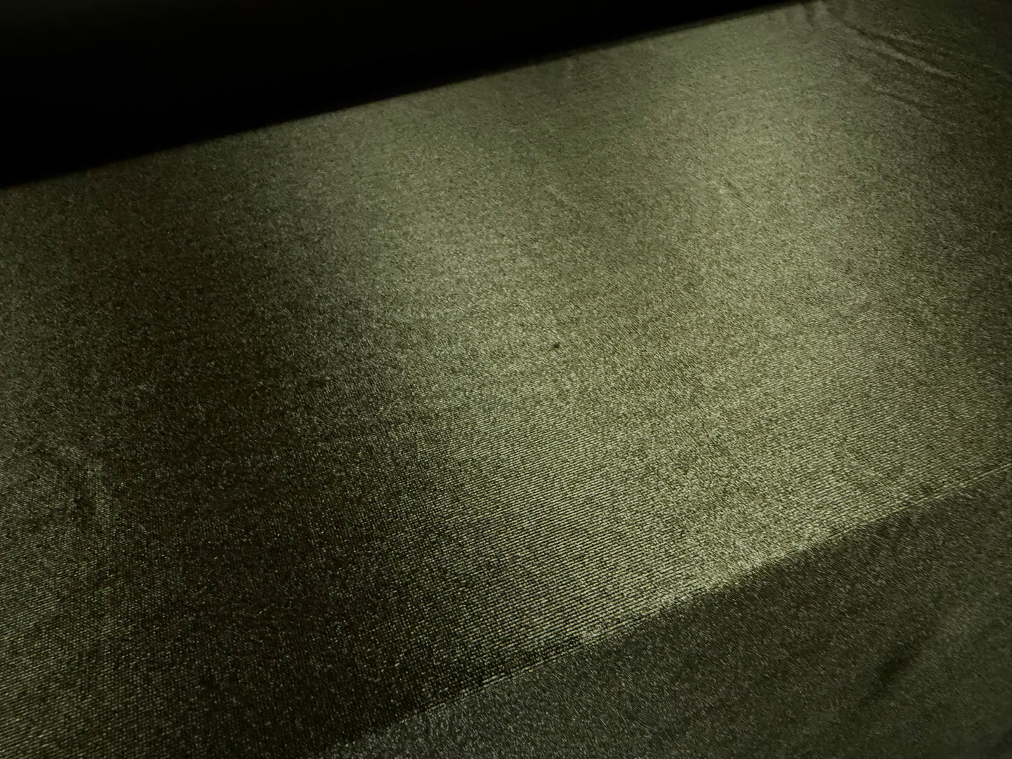 Stretch satin activewear jersey fabric, per metre - plain - dark olive green