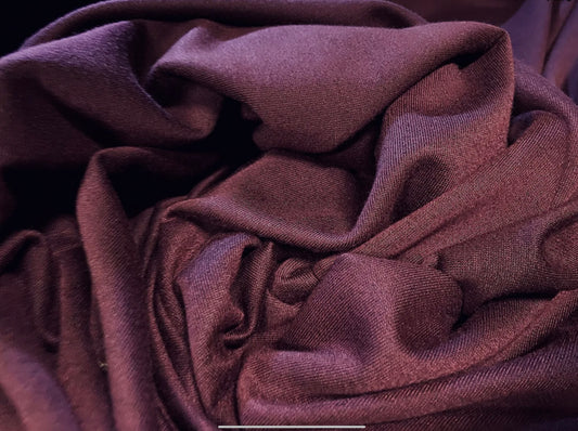 French Terry loopback sweatshirt fabric, per metre - plain - dark plum