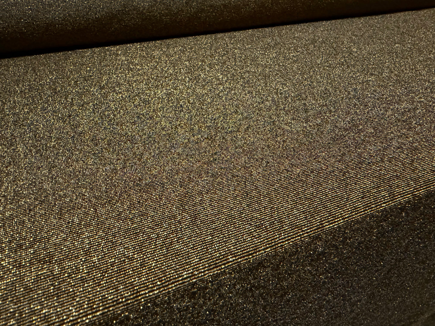 Metallic stretch single jersey fabric, per metre - bronze with gold lurex
