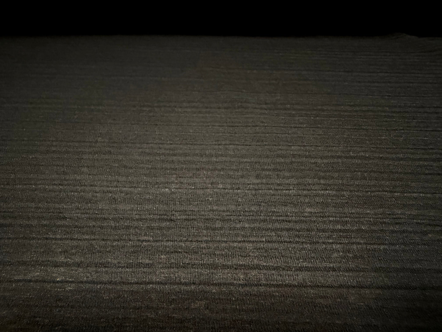 Plissé thick & thin stretch spandex jersey fabric, per metre - plain - charcoal