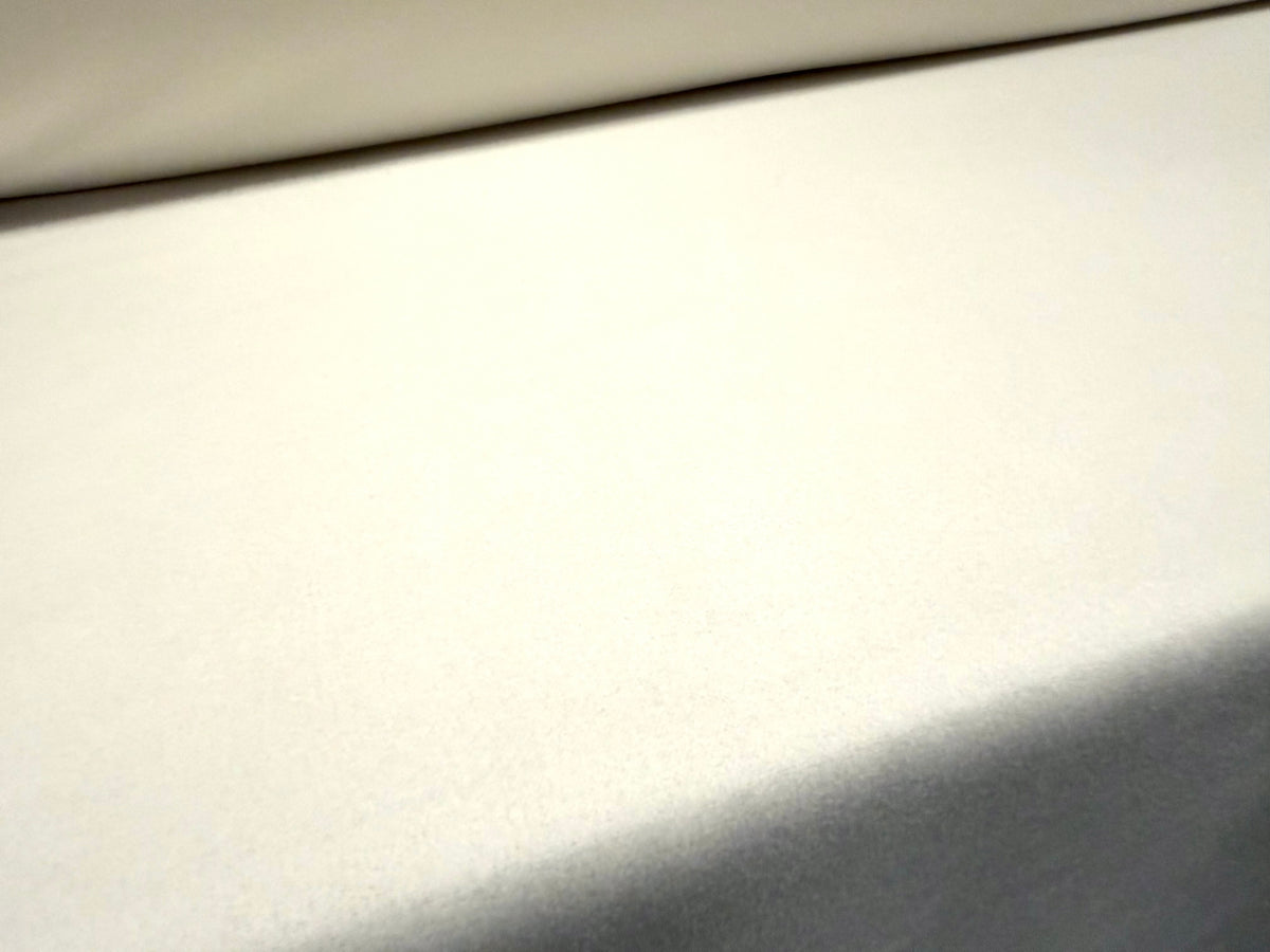 Scuba crepe stretch spandex double jersey fabric, per metre - plain - ivory