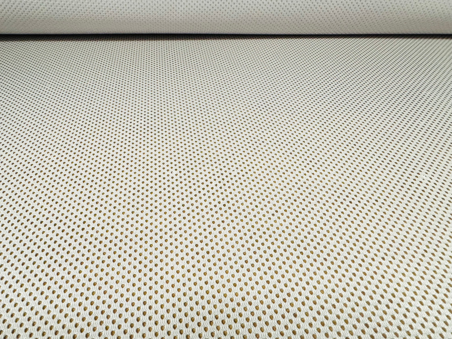 Airtex mesh eyelet fabric, per metre - plain - white