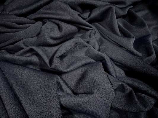 Valentino crepe stretch spandex jersey fabric, per metre - plain - dark navy blue