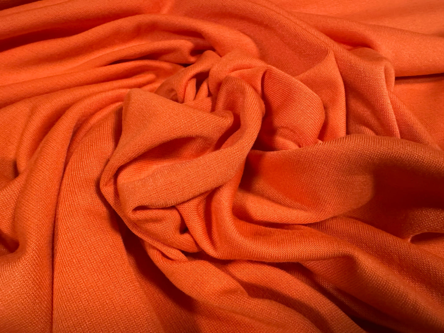 French Terry loopback sweatshirt fabric, per metre - plain - hot orange