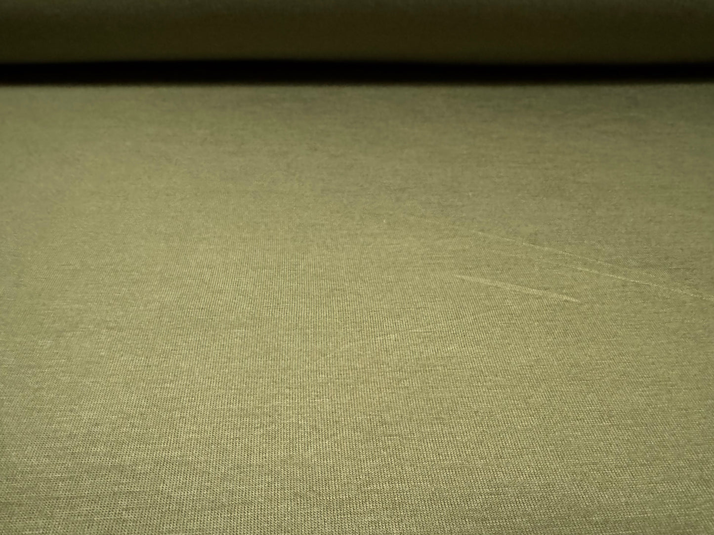 Viscose spandex stretch single jersey fabric, per metre - plain - khaki