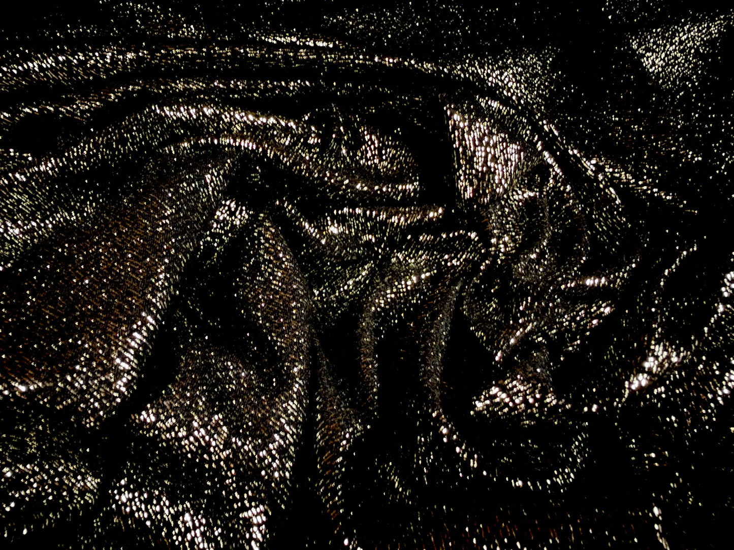 Metallic textured scuba double jersey fabric, per metre - starry night - black & silver