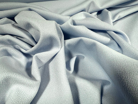 Stretch crepe double jersey fabric - per metre - plain - pale blue