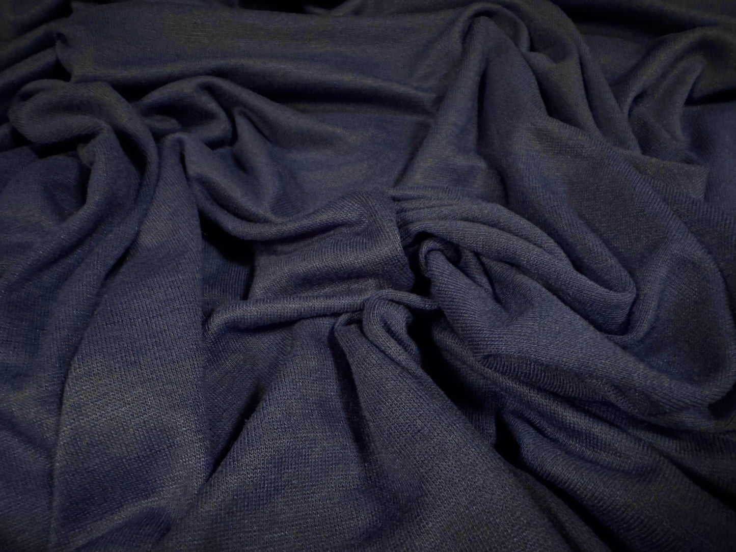 Ponte Roma stretch spandex jersey fabric, per metre - plain - French Navy Blue