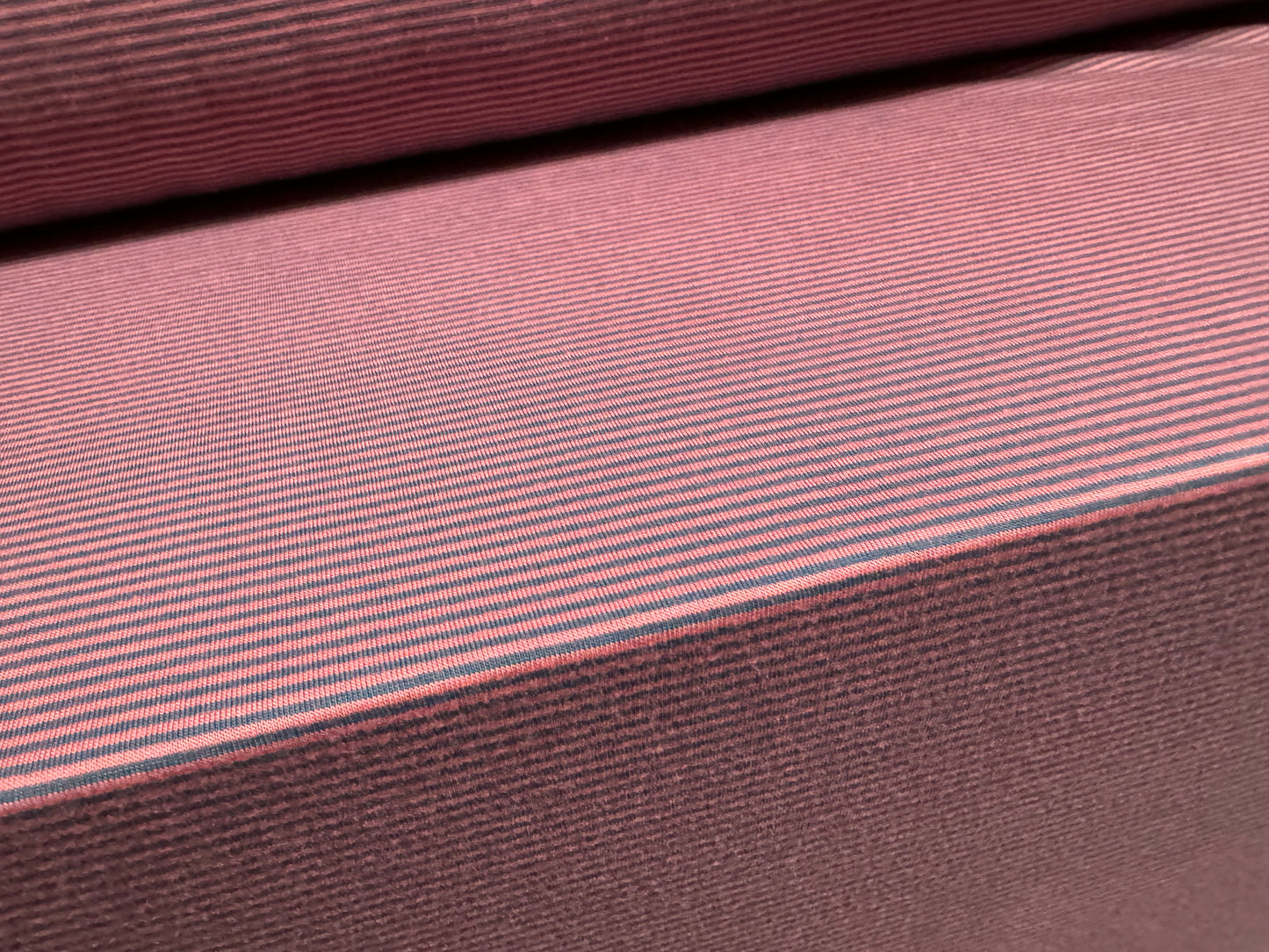 Viscose spandex stretch single jersey fabric, per metre - pinstripe - pink & blue