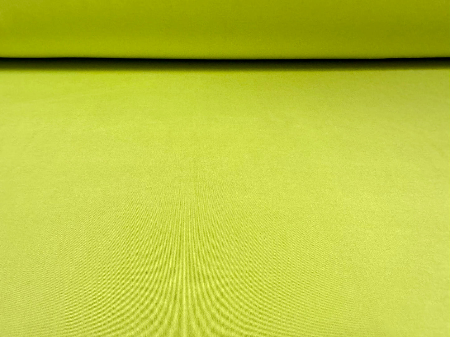 Soft touch spandex stretch jersey dress fabric, per metre - plain - lime