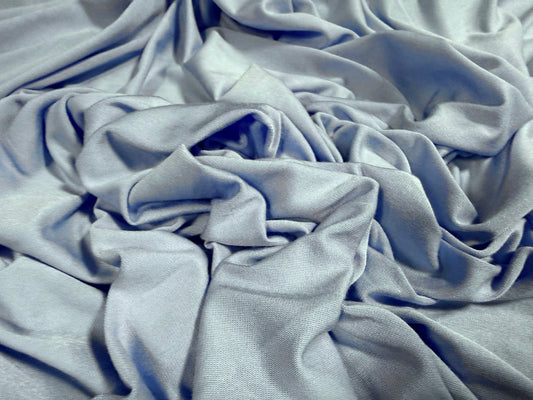 Bamboo spandex stretch single jersey fabric, per metre - plain - sky blue