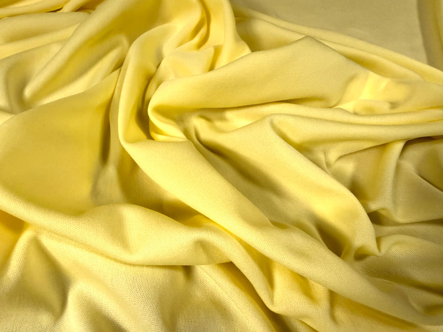 Single jersey fashion fabric, per metre - plain - lemon