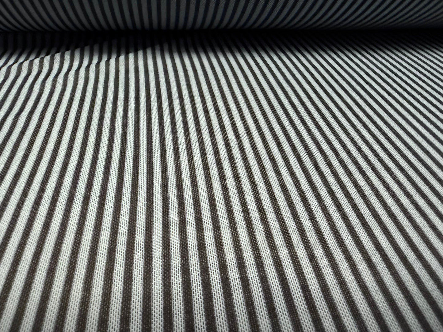 Power mesh net stretch spandex fabric, per metre - stripe - blue-grey
