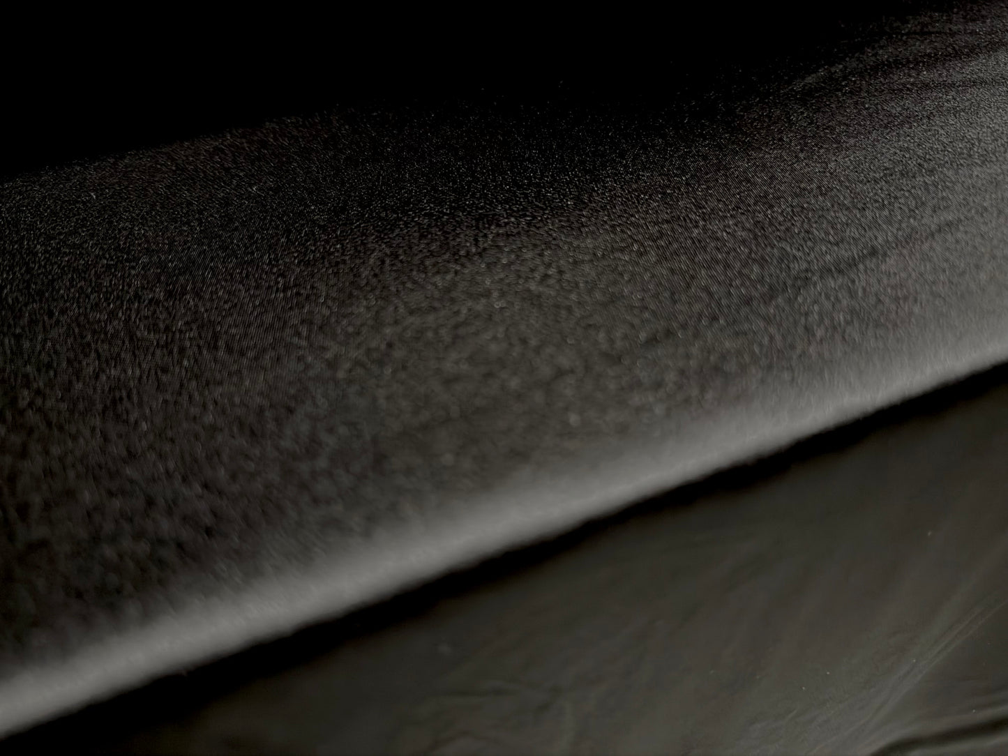 Silky stretch charmeuse satin dress fabric, per metre - plain - black