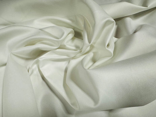 Pongee woven dress fabric, per metre - plain - off white