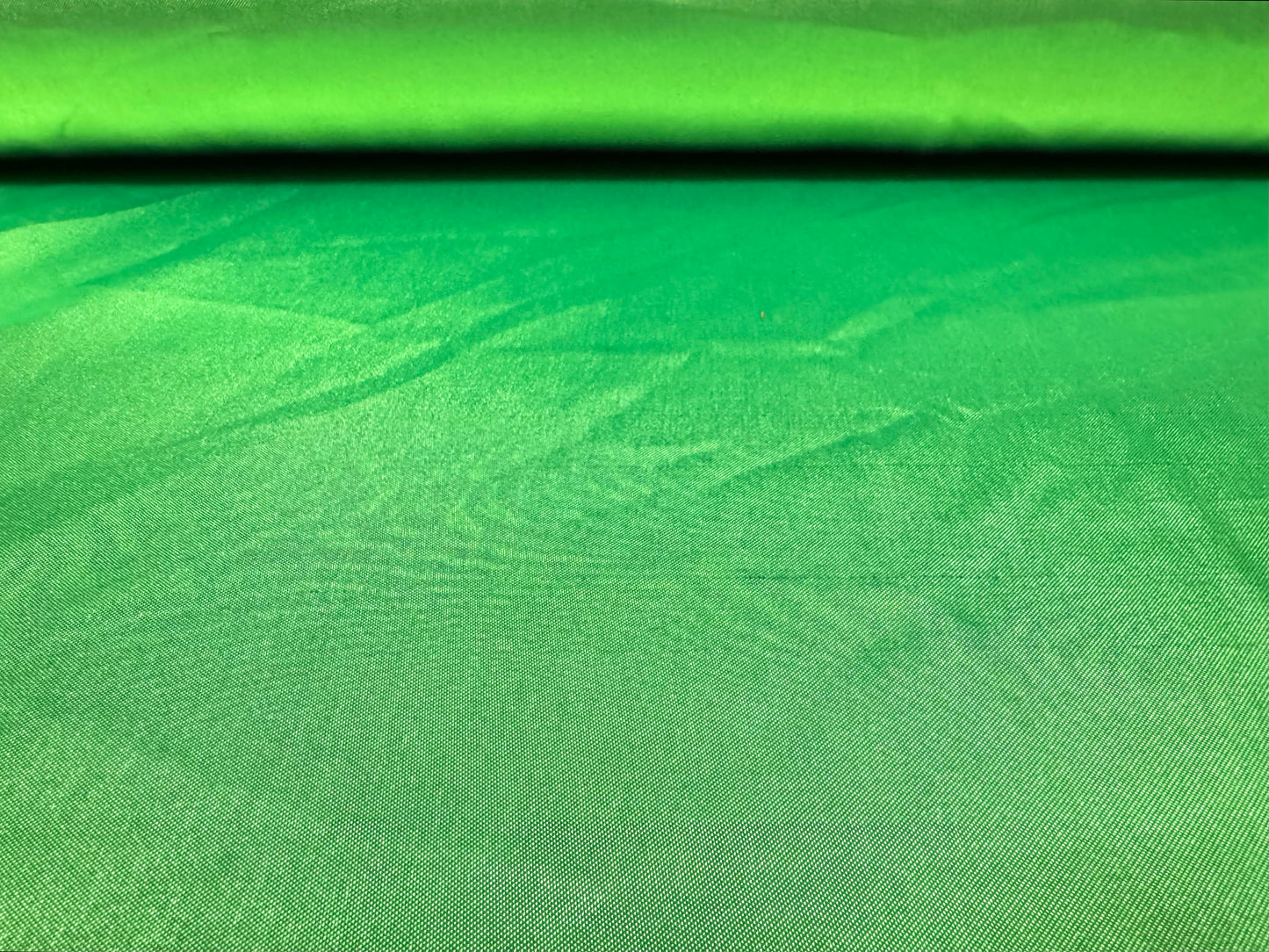 Silky satin woven fabric, per metre - plain - apple green