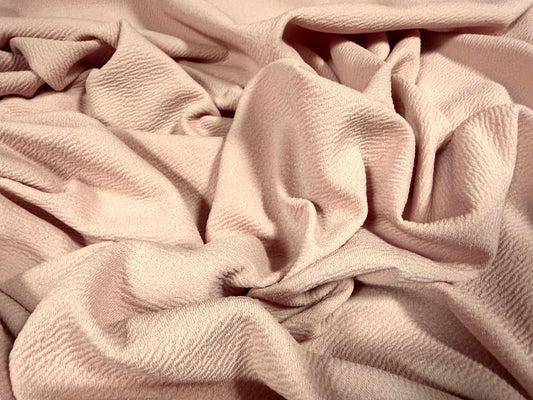 Waterfall stretch double jersey fabric, per metre - plain - pale rose pink