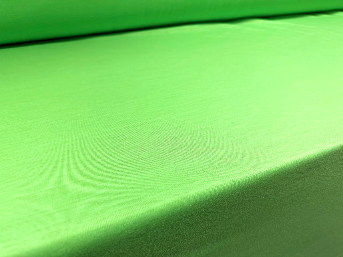 Soft handle single jersey fabric, per metre - plain - bright green