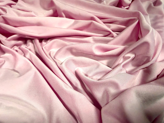 Soft touch spandex stretch jersey fabric, per metre - plain - pink