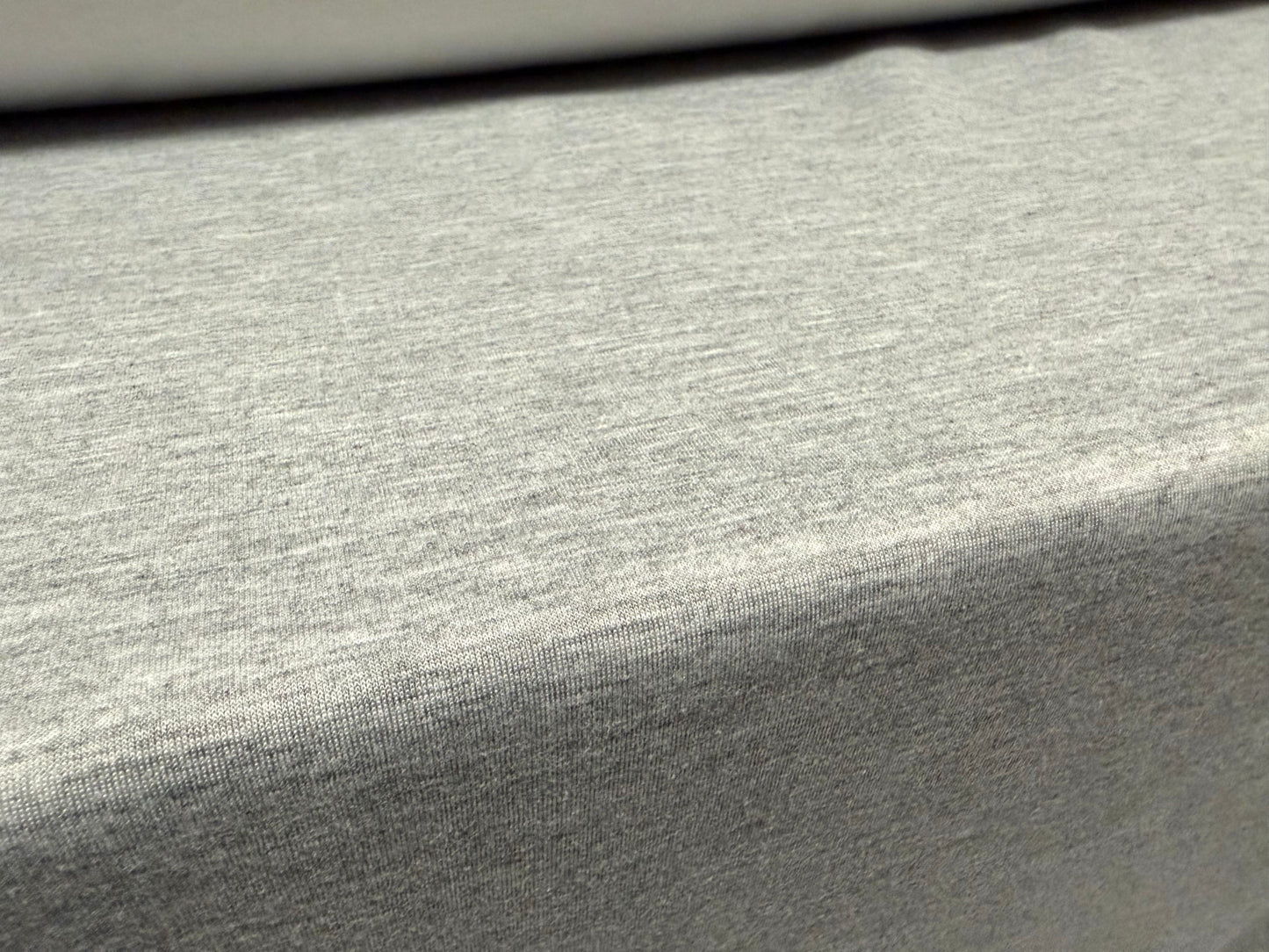 Scuba stretch spandex double jersey fabric, per metre - plain - grey marl