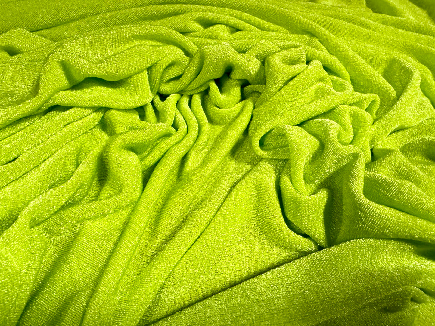 Slinky Stretch spandex jersey fabric, per metre - plain - lime