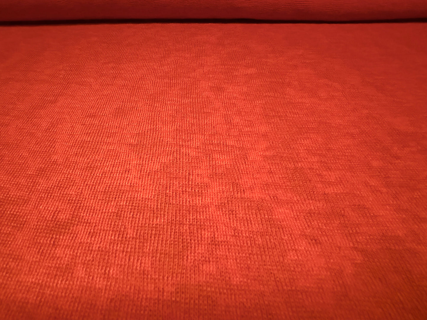 Linen look single jersey fashion fabric, per metre - plain - burnt orange