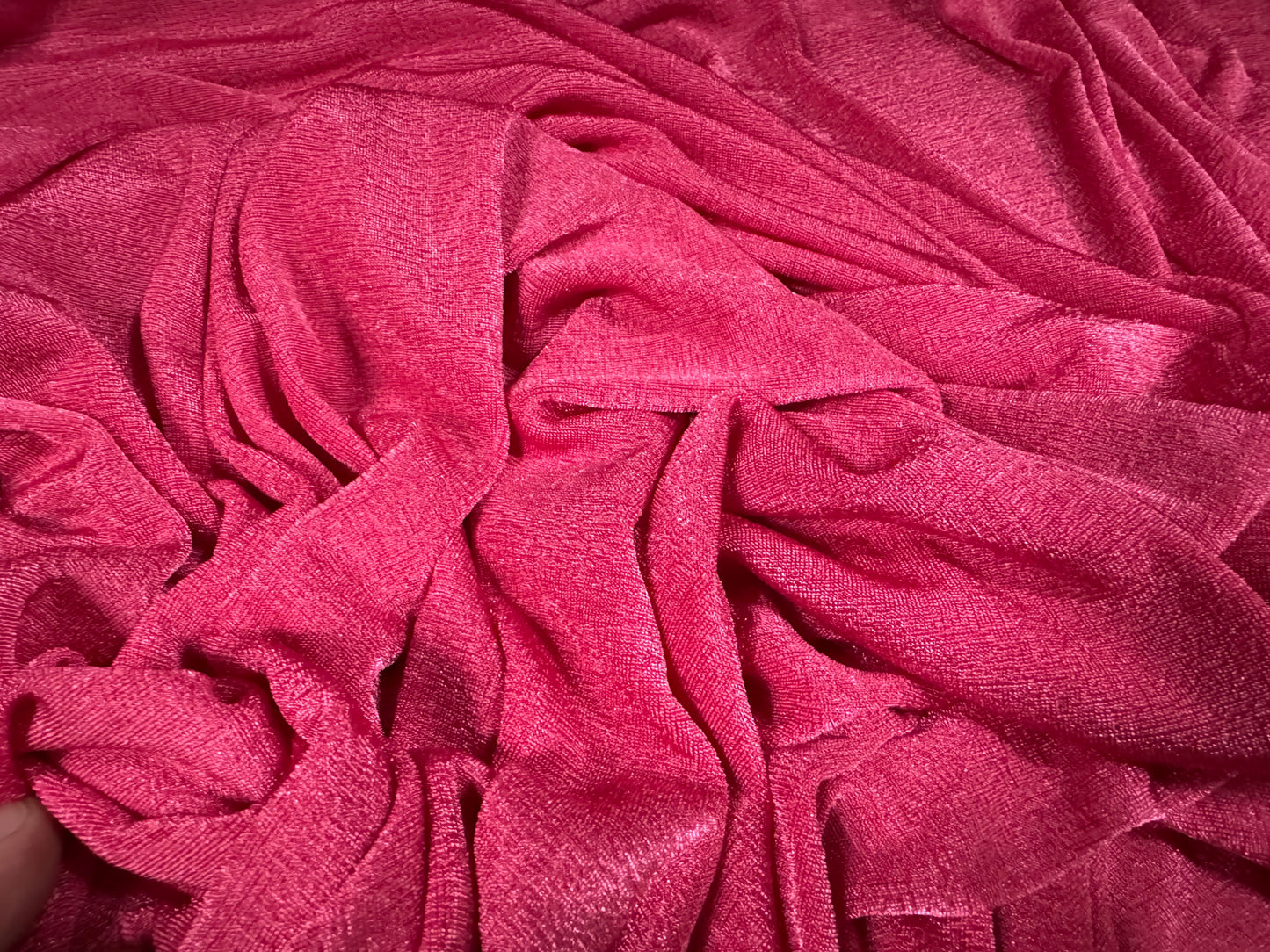 Slinky Stretch spandex jersey fabric, per metre - plain - hot pink