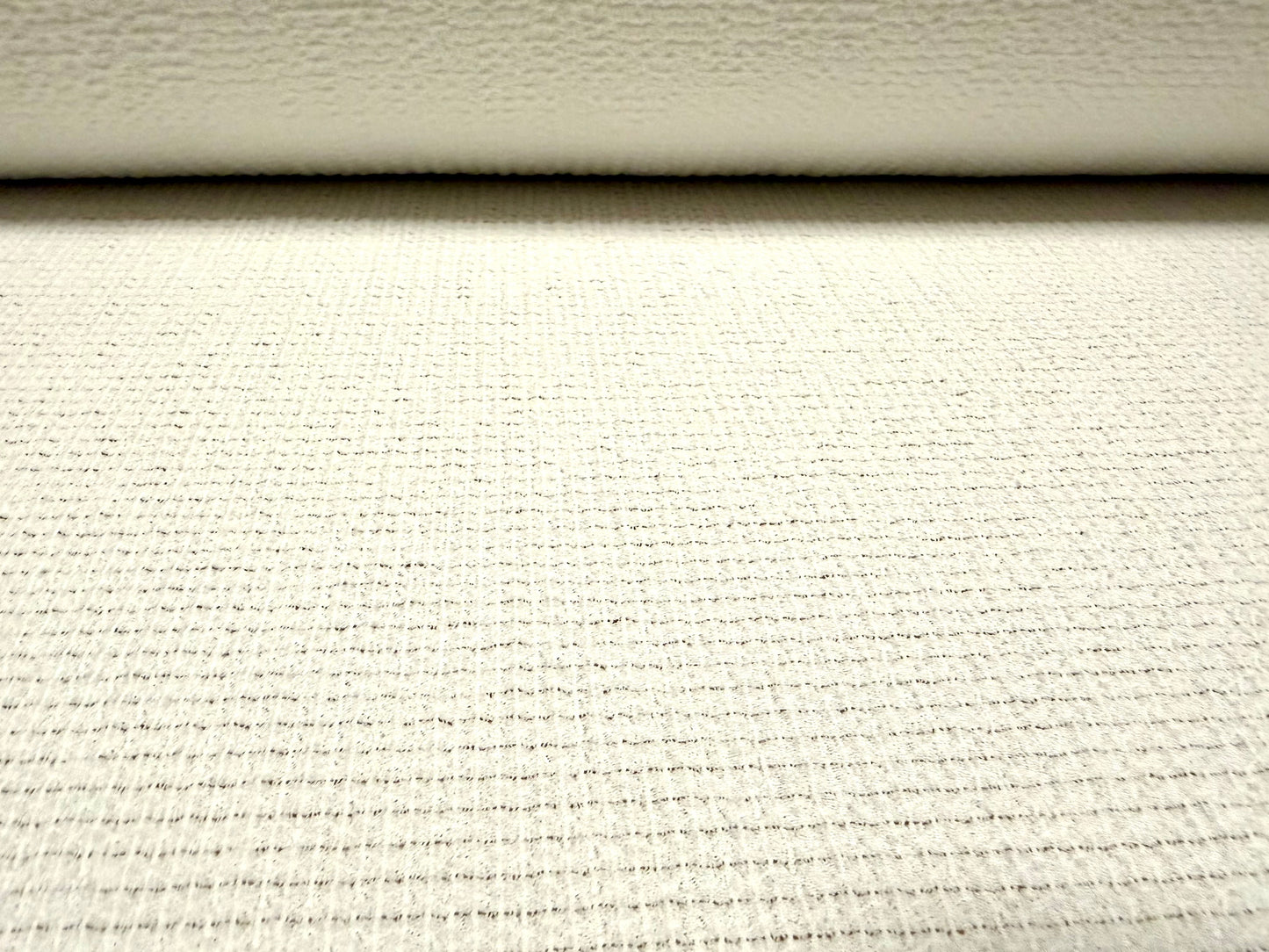 Stretch waffle weave fabric, per metre - plain - ivory