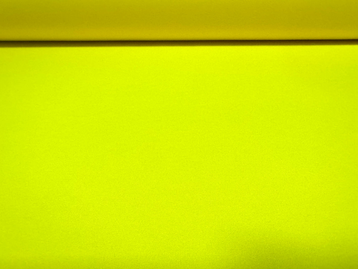 Stretch pongee woven dress fabric, per metre - plain - fluorescent yellow