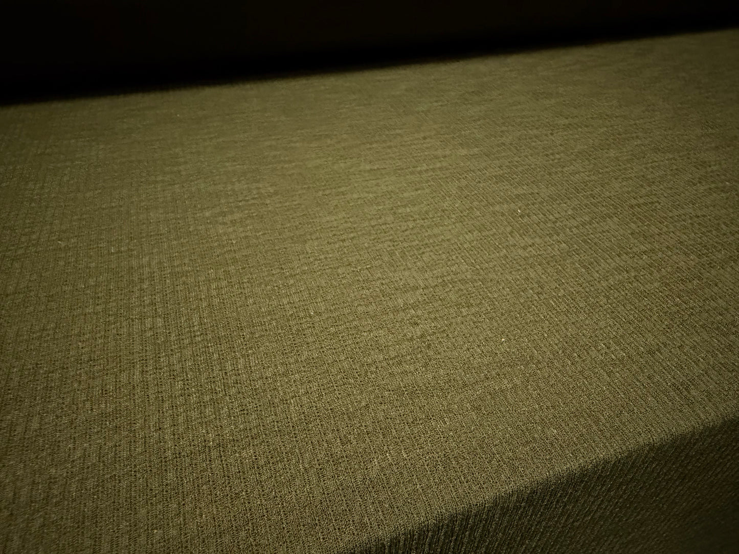 Thick & thin rib stretch spandex single jersey fashion fabric, per metre - plain - khaki green