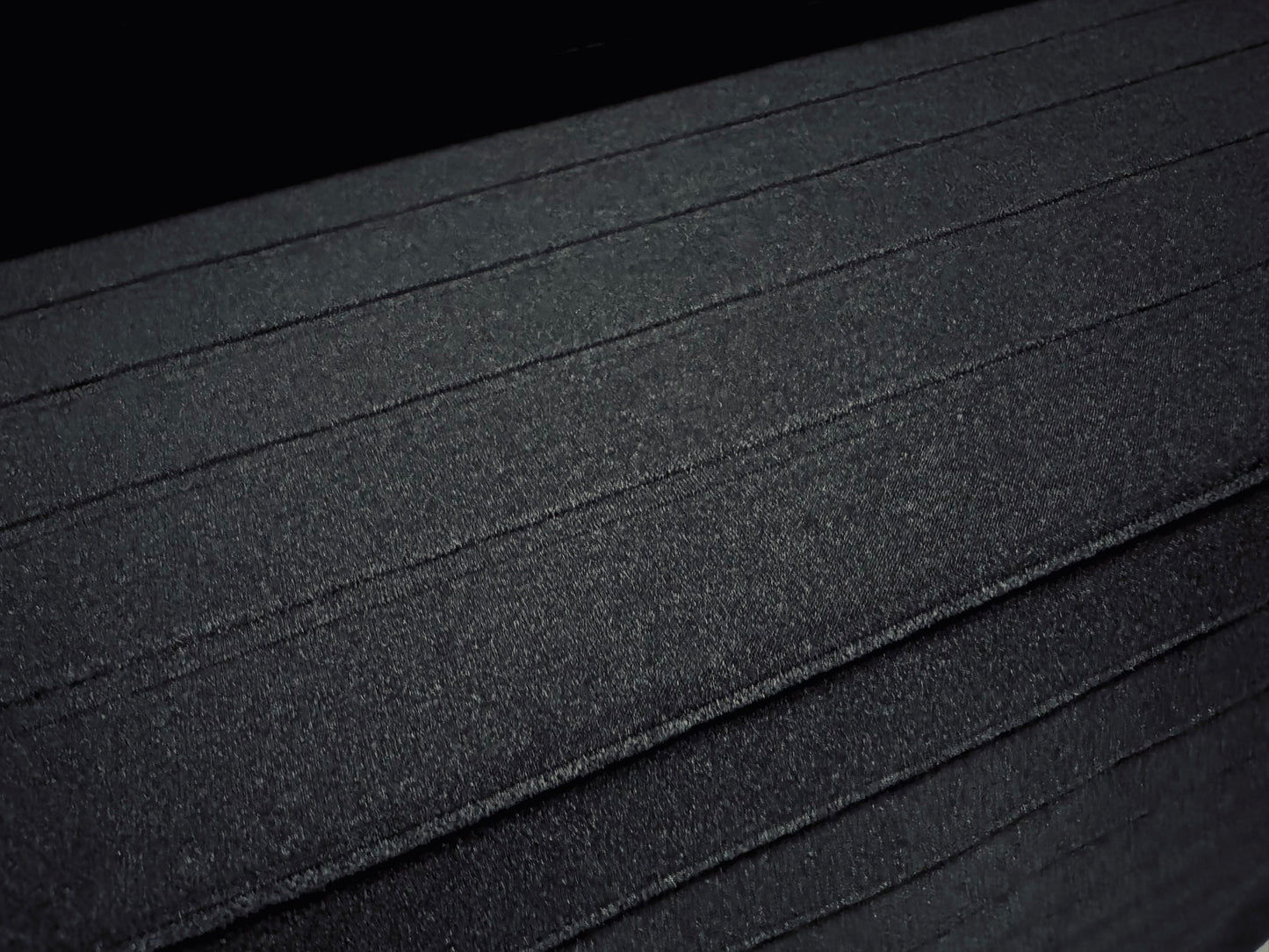 Soft touch stretch spandex single jersey fabric, per metre - raised pinstripe jacquard - black