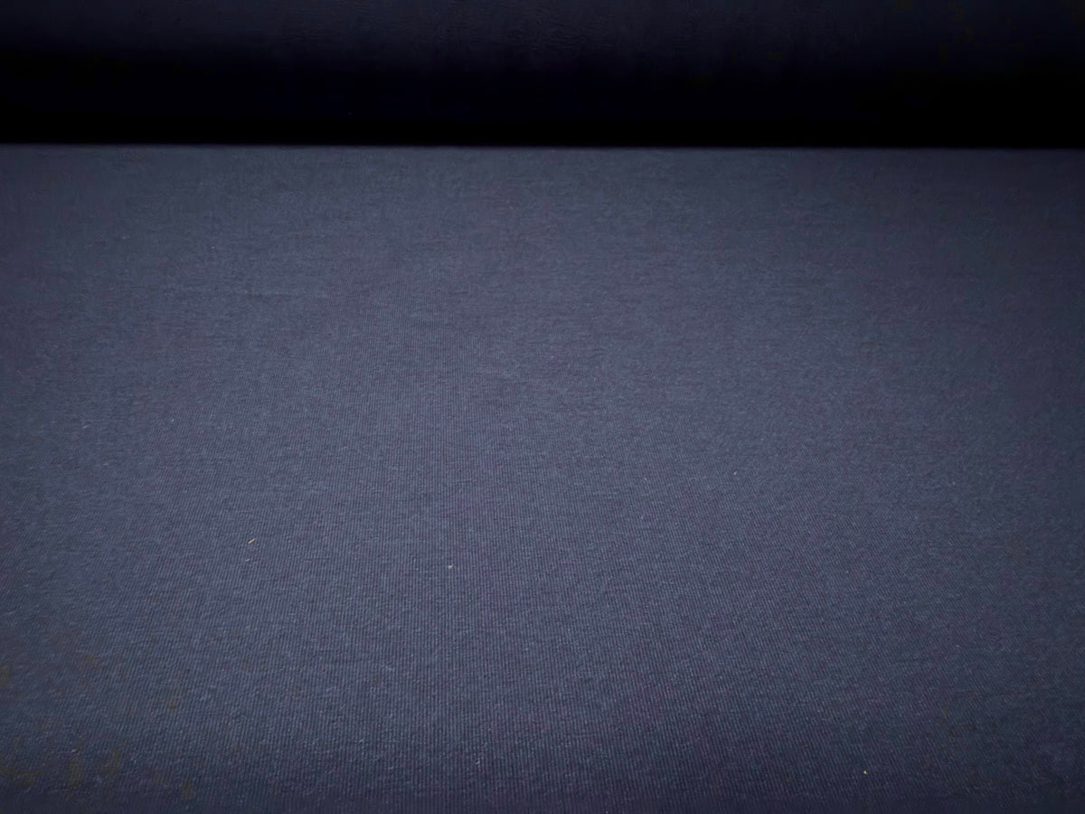 Super stretch single jersey fabric, per metre - plain - French Navy