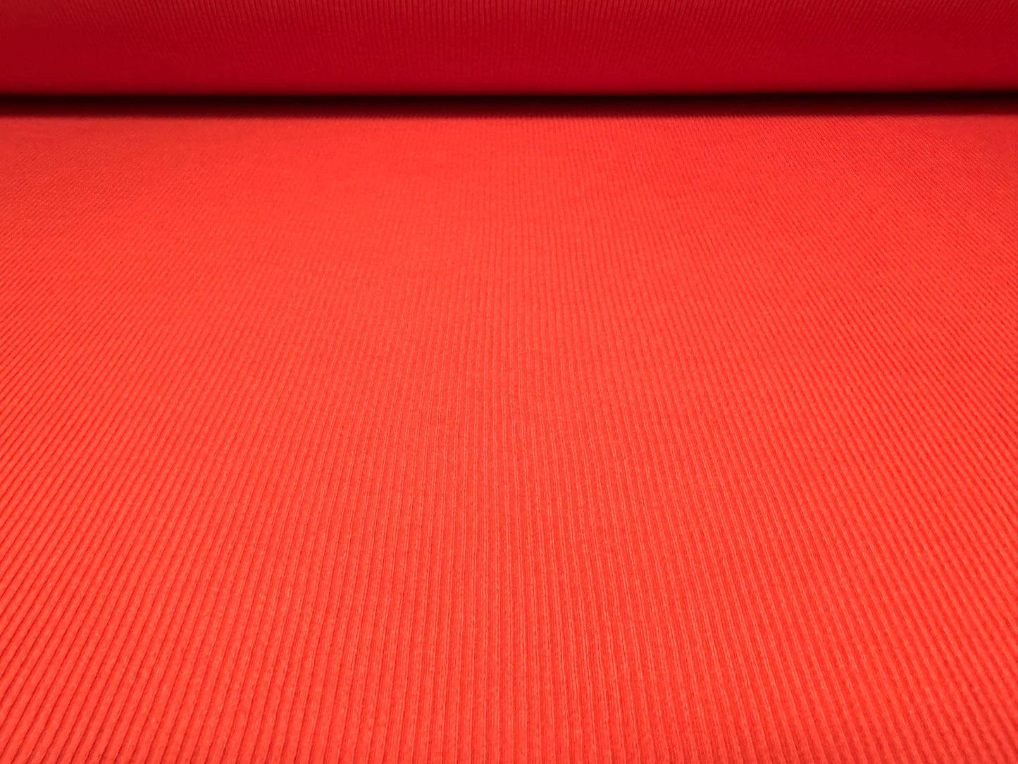 Fine ribbed spandex stretch jersey fabric, per metre - plain - summer red