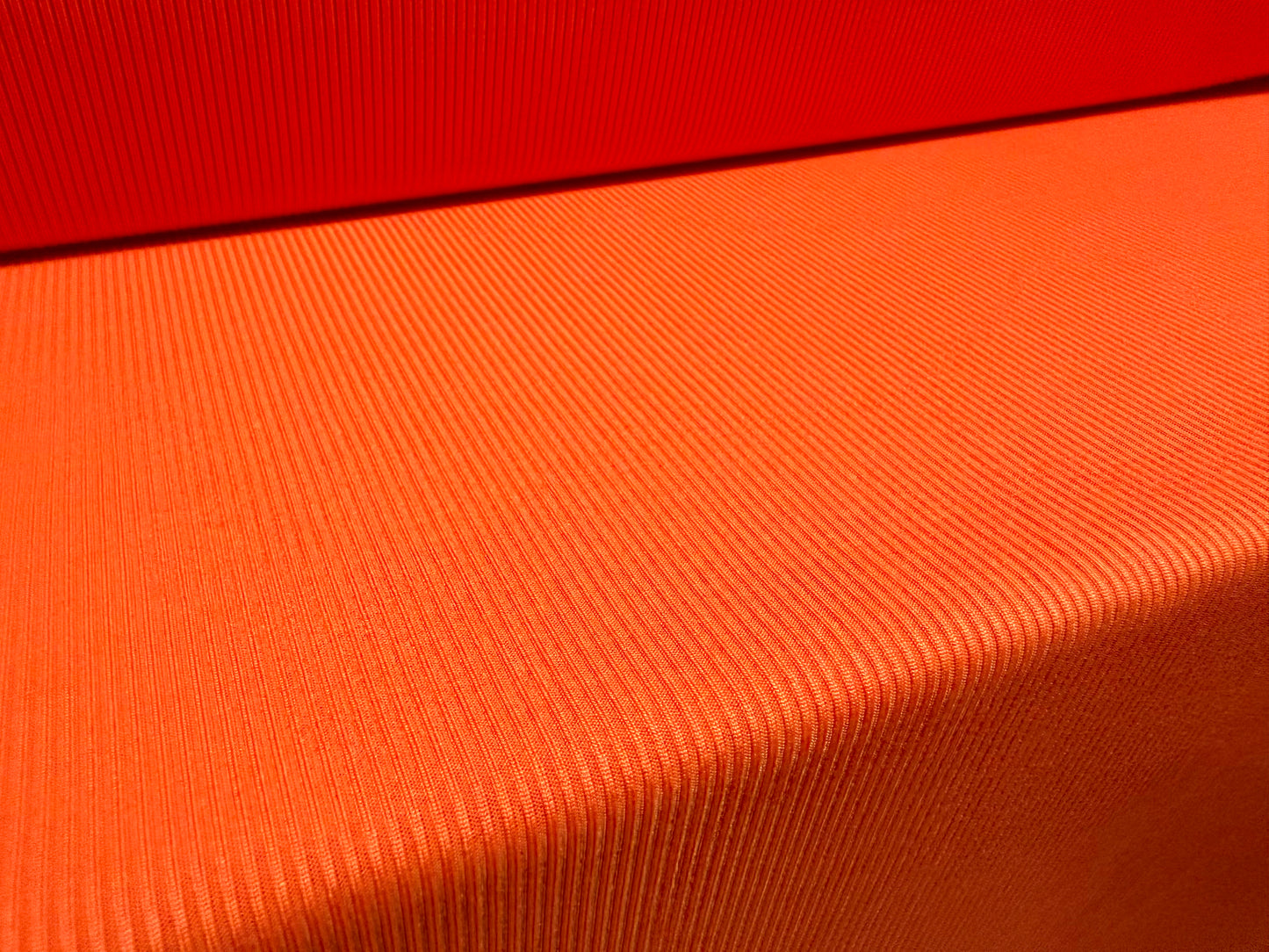 2x1 Stretch spandex ribbed jersey fabric, per metre - plain - orange
