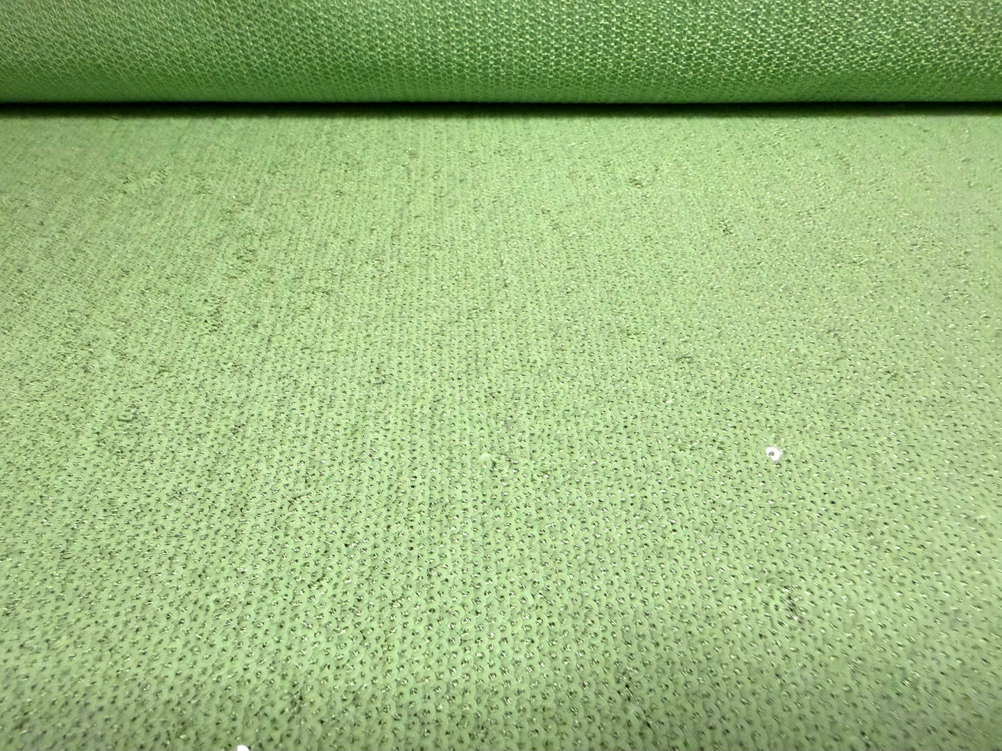 Couture sequin dress fabric, per metre - mint green