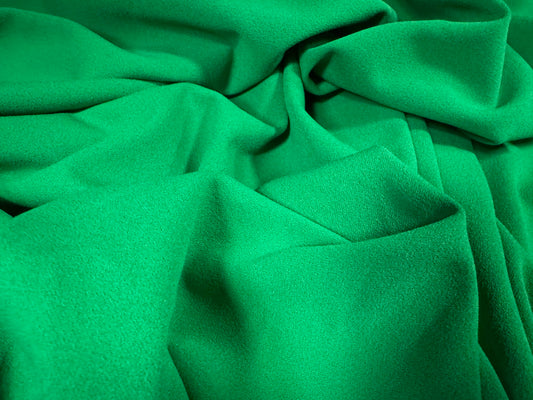 Scuba crepe stretch spandex double jersey fabric, per metre - plain - shamrock green