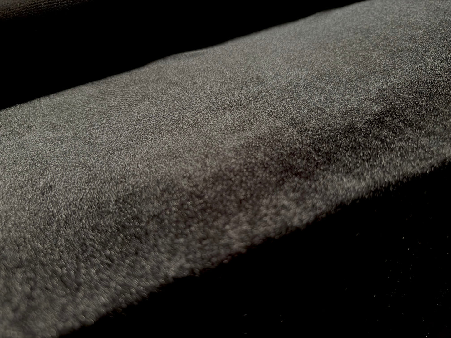 Spandex velvet stretch dress fabric, per metre - plain - jet black