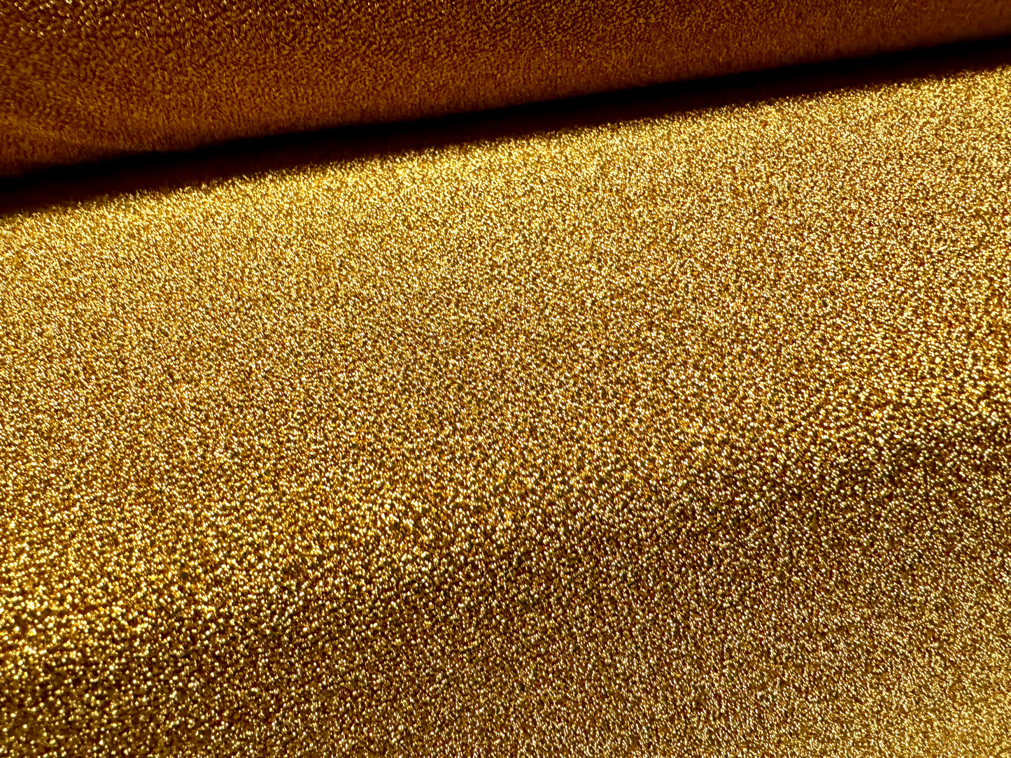 Metallic lurex stretch spandex jersey fabric, per metre - gold on black